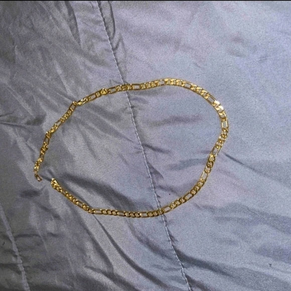 ●3for25$● Gold tone Men and women Minimalist figaro‎ Chain Necklace - Picture 6 of 6